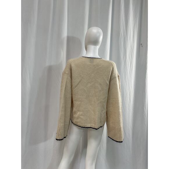 By Malene Birger 'Cimone' Tan V Neck Long Sleeve Sweater Size S - Picture 3 of 5